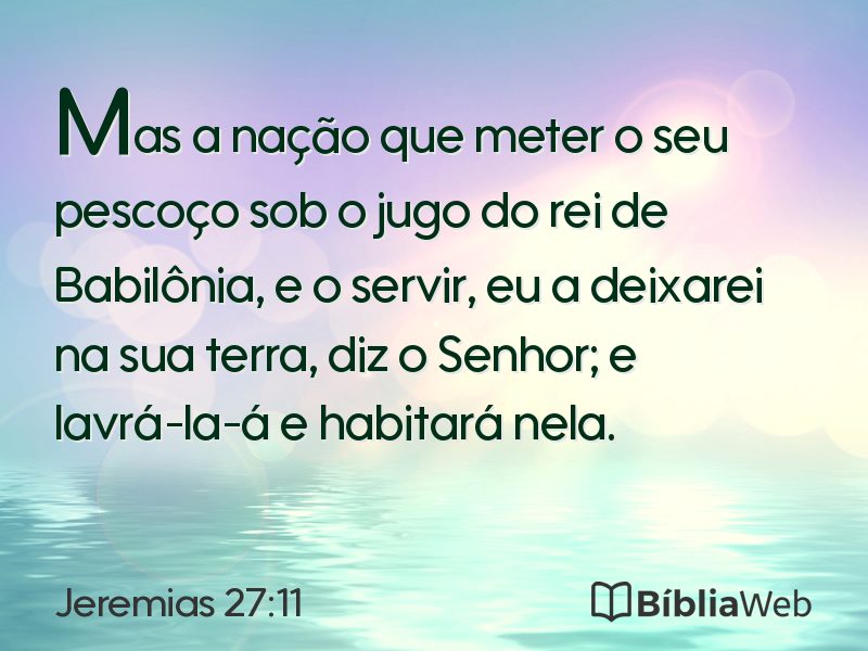 Jeremias 27:11 em imagem para compartilhar