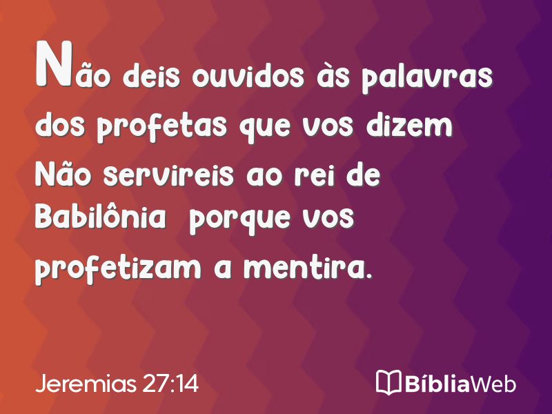 Jeremias 27:14 em imagem para compartilhar