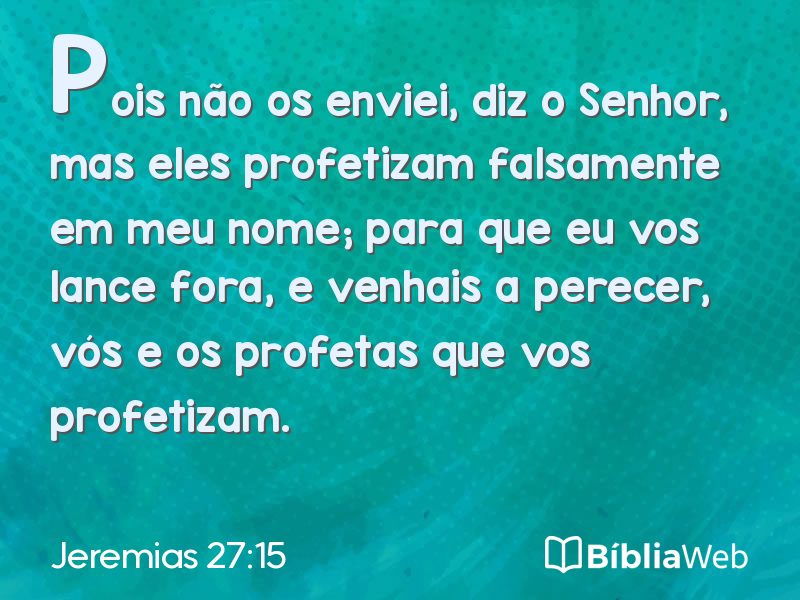 Jeremias 27:15 em imagem para compartilhar
