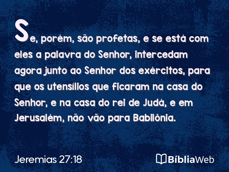 Jeremias 27:18 em imagem para compartilhar