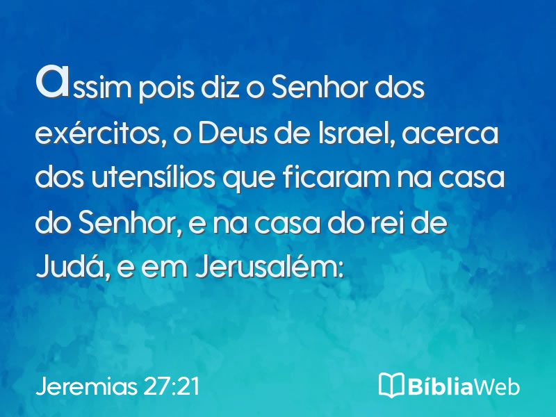 Jeremias 27:21 em imagem para compartilhar