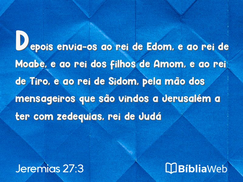 Jeremias 27:3 em imagem para compartilhar