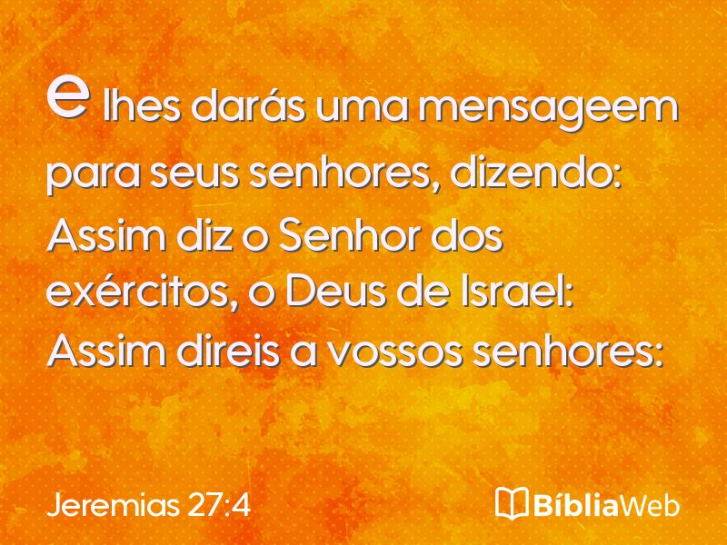Jeremias 27:4 em imagem para compartilhar