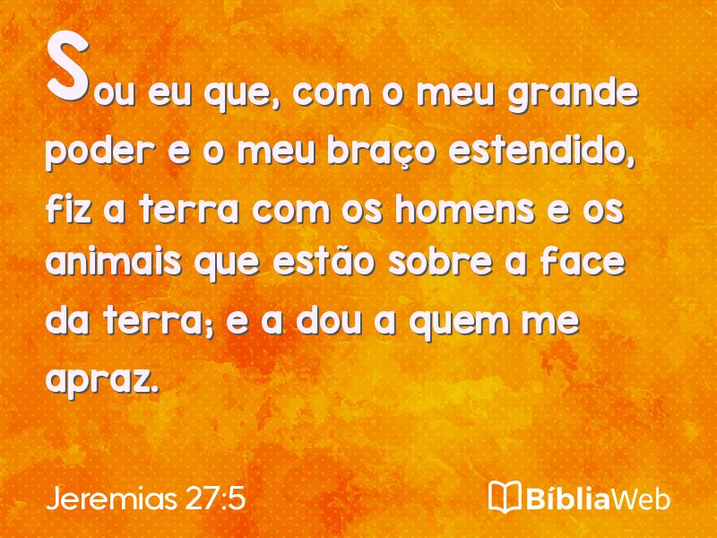 Jeremias 27:5 em imagem para compartilhar