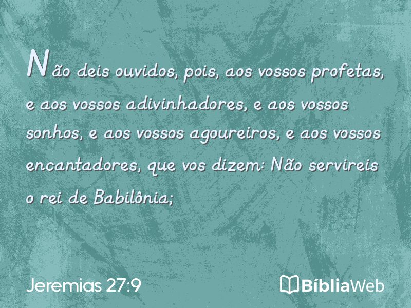Jeremias 27:9 em imagem para compartilhar