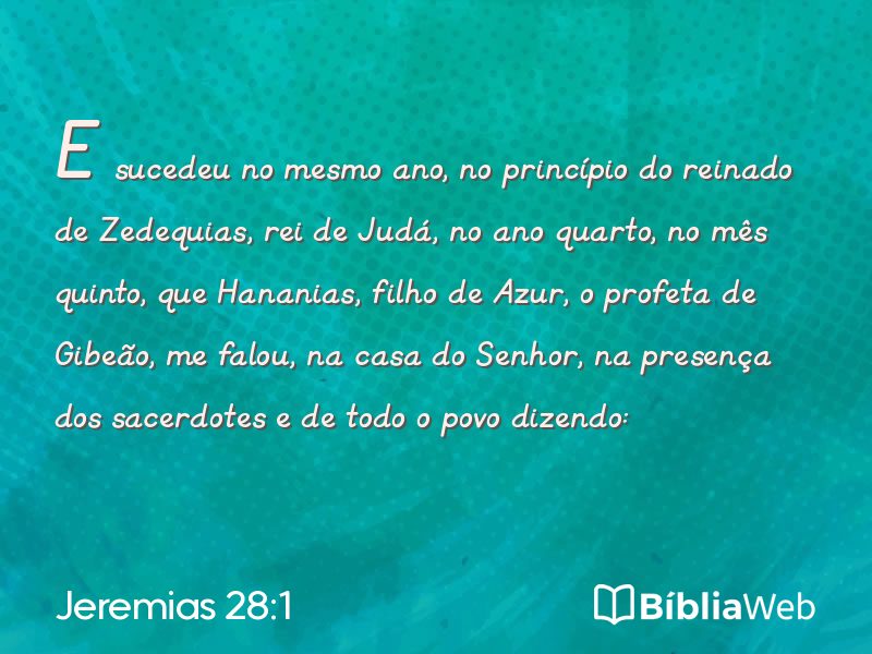 Jeremias 28:1 em imagem para compartilhar