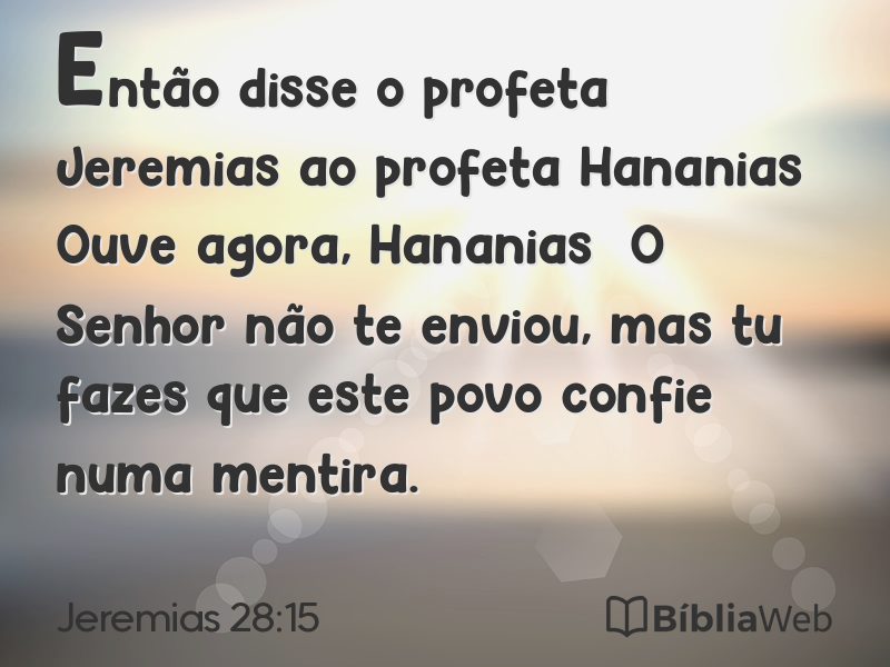 Jeremias 28:15 em imagem para compartilhar