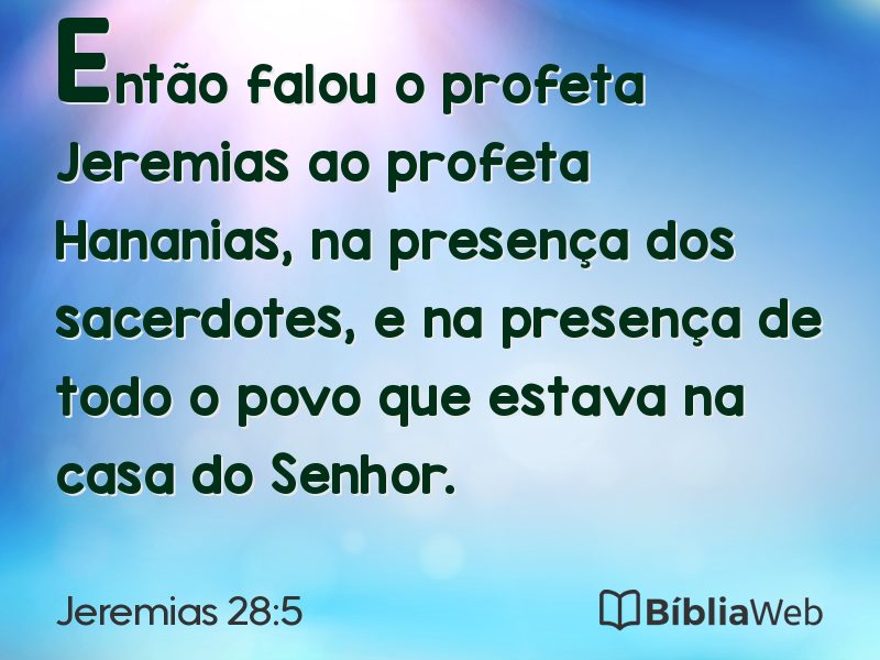 Jeremias 28:5 em imagem para compartilhar