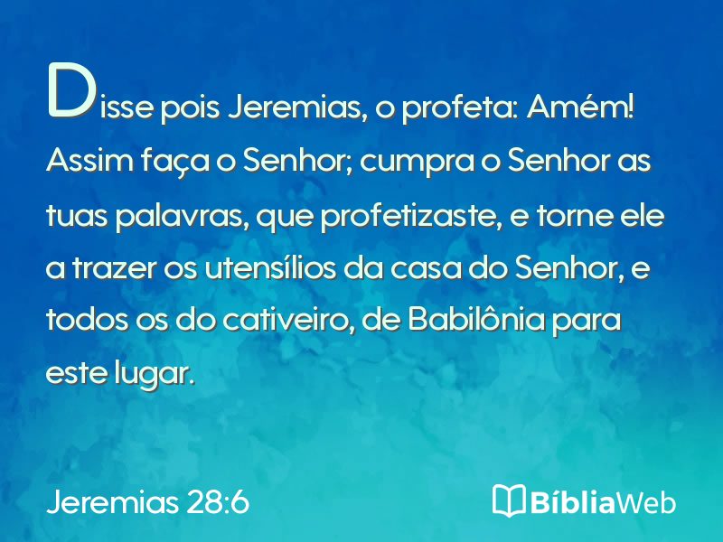 Jeremias 28:6 em imagem para compartilhar