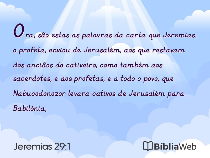 Jeremias 29:1 em imagem para compartilhar