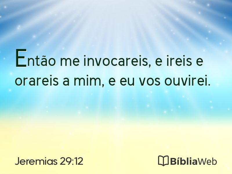 Jeremias 29:12 em imagem para compartilhar