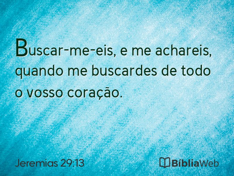 Jeremias 29:13 em imagem para compartilhar