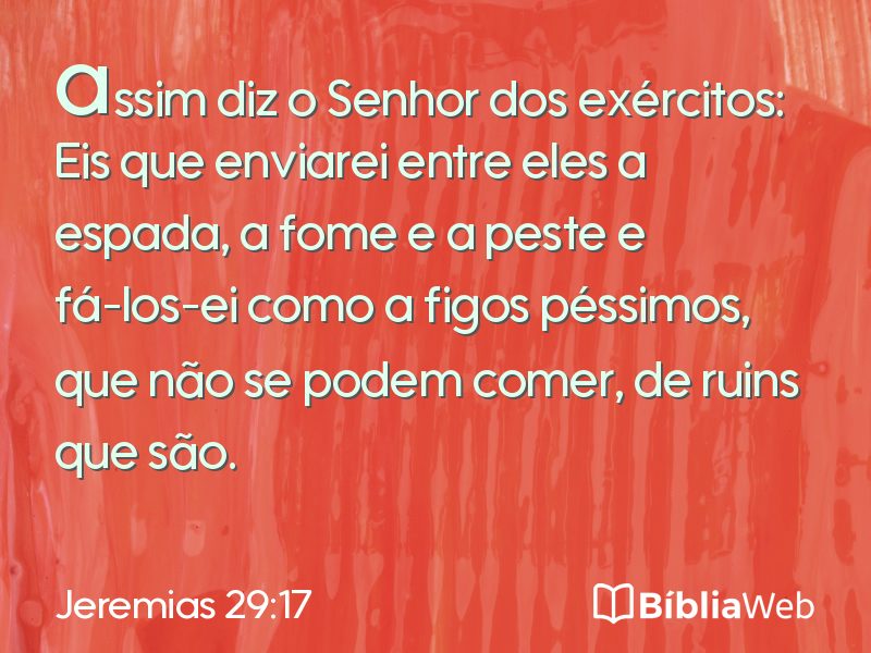 Jeremias 29:17 em imagem para compartilhar
