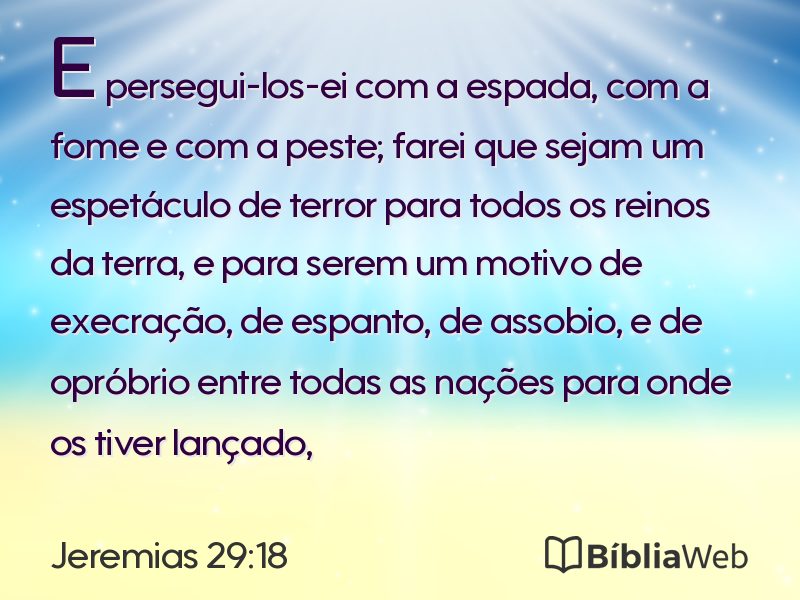 Jeremias 29:18 em imagem para compartilhar