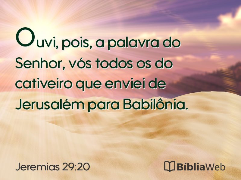 Jeremias 29:20 em imagem para compartilhar