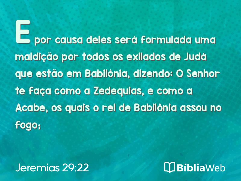 Jeremias 29:22 em imagem para compartilhar