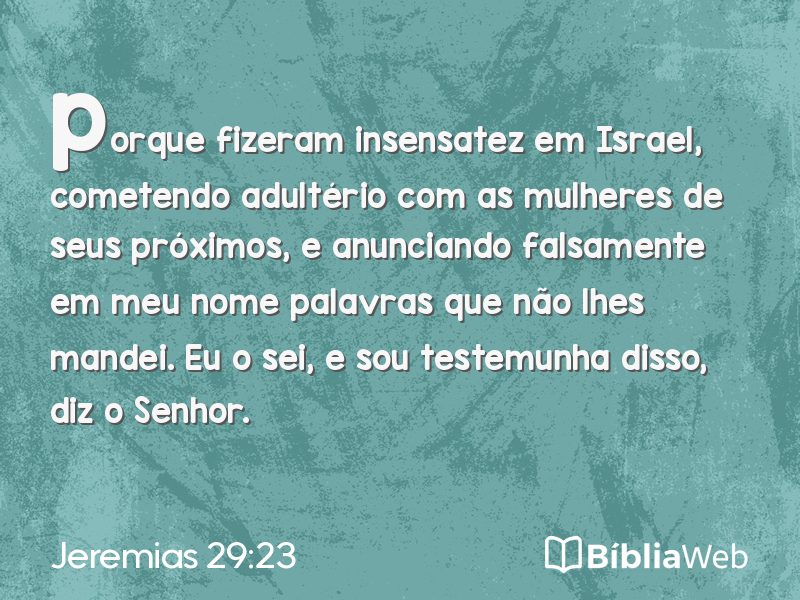 Jeremias 29:23 em imagem para compartilhar