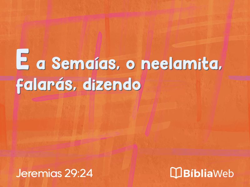 Jeremias 29:24 em imagem para compartilhar