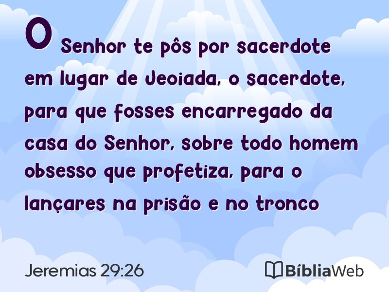 Jeremias 29:26 em imagem para compartilhar