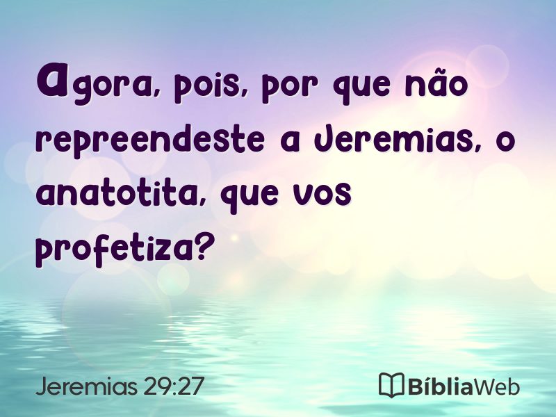 Jeremias 29:27 em imagem para compartilhar