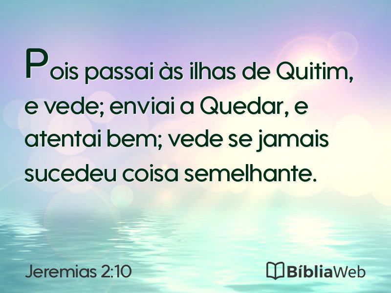 Jeremias 2:10 em imagem para compartilhar