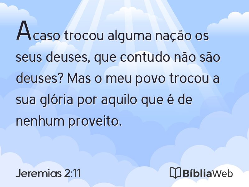 Jeremias 2:11 em imagem para compartilhar