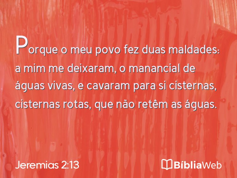 Jeremias 2:13 em imagem para compartilhar