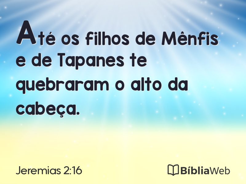 Jeremias 2:16 em imagem para compartilhar