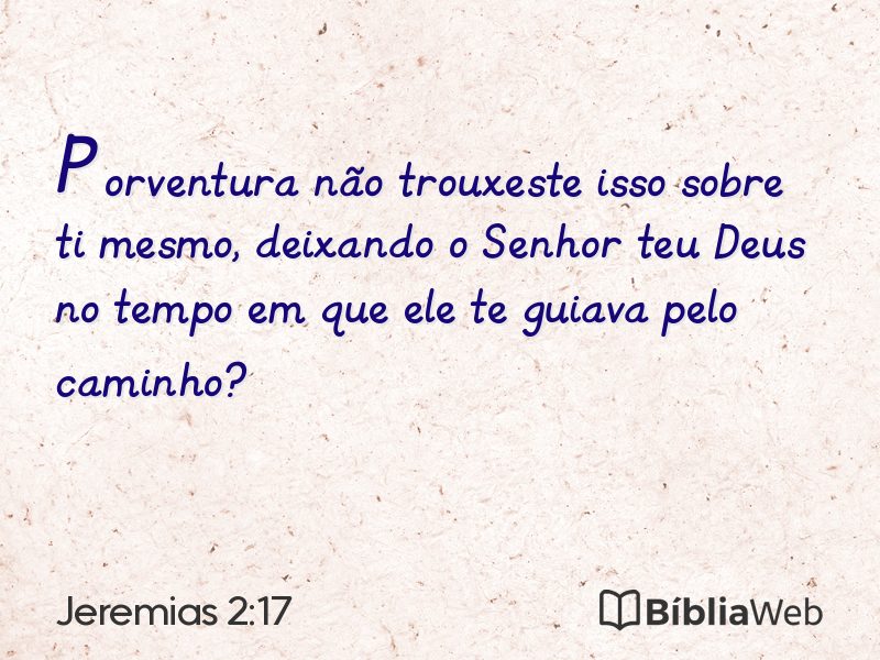 Jeremias 2:17 em imagem para compartilhar