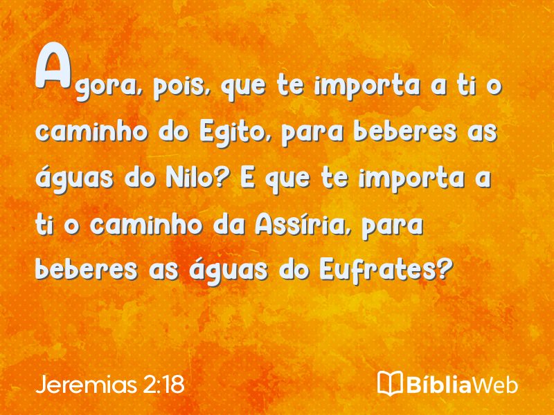 Jeremias 2:18 em imagem para compartilhar