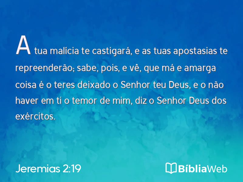 Jeremias 2:19 em imagem para compartilhar