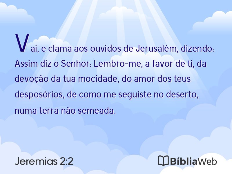 Jeremias 2:2 em imagem para compartilhar