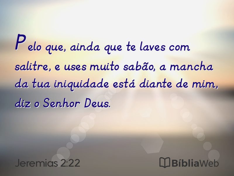 Jeremias 2:22 em imagem para compartilhar