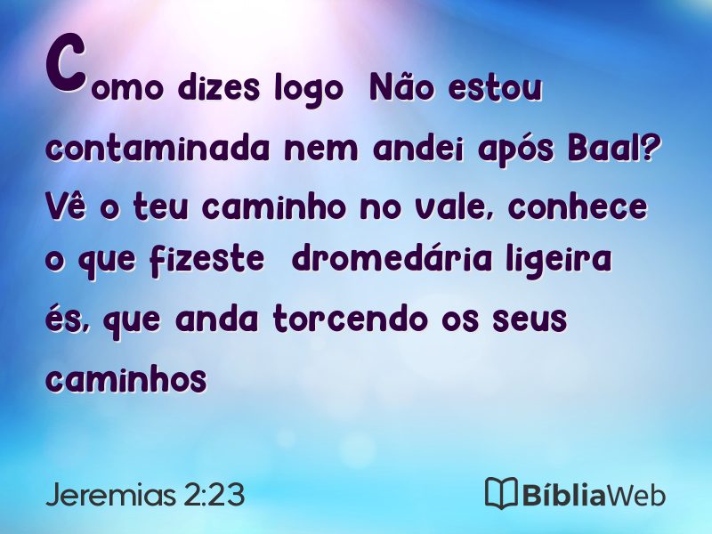 Jeremias 2:23 em imagem para compartilhar
