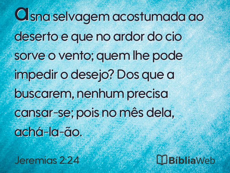 Jeremias 2:24 em imagem para compartilhar