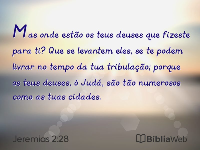 Jeremias 2:28 em imagem para compartilhar