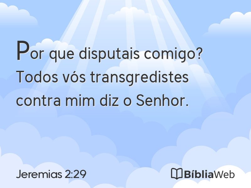 Jeremias 2:29 em imagem para compartilhar