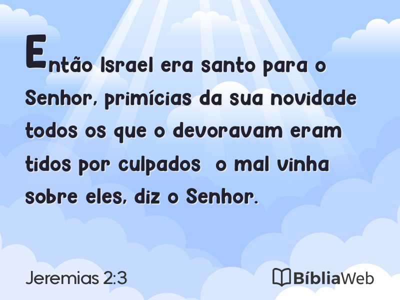 Jeremias 2:3 em imagem para compartilhar
