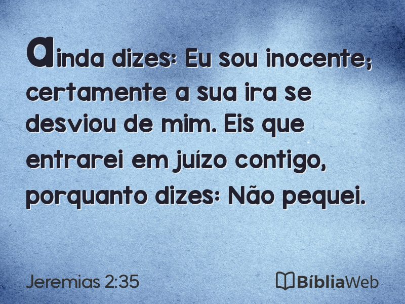 Jeremias 2:35 em imagem para compartilhar