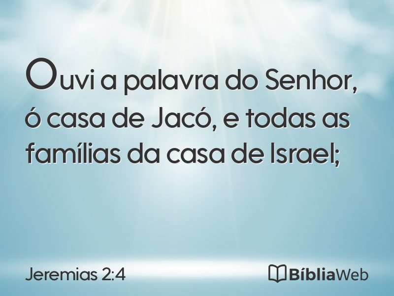 Jeremias 2:4 em imagem para compartilhar
