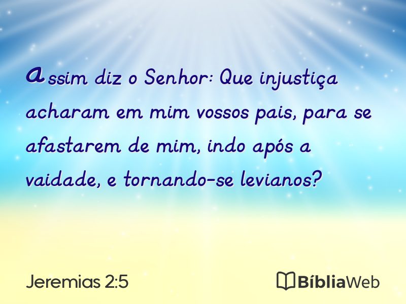 Jeremias 2:5 em imagem para compartilhar