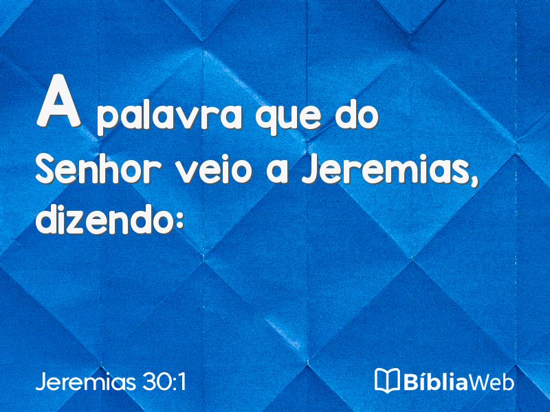 Jeremias 30:1 em imagem para compartilhar