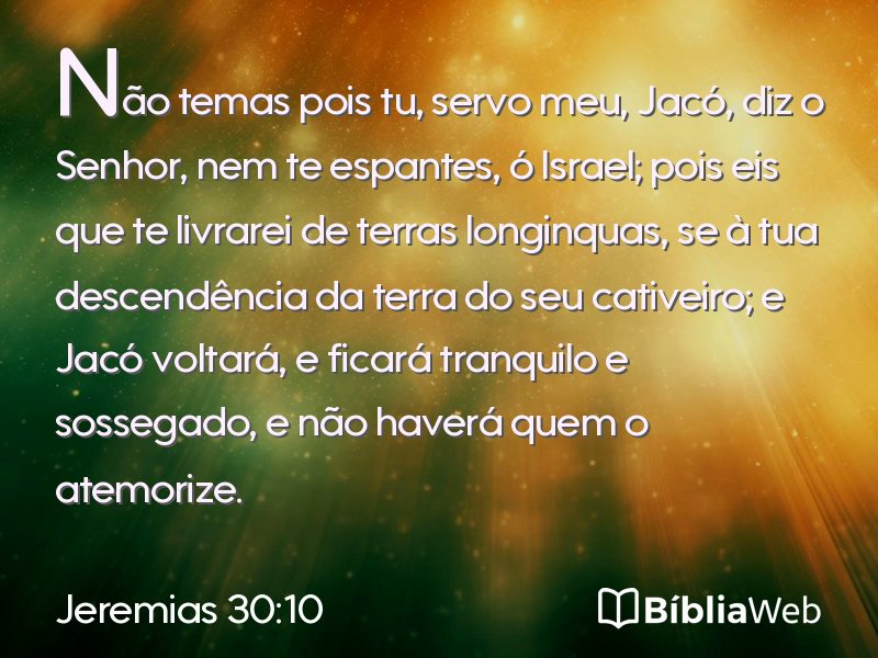 Jeremias 30:10 em imagem para compartilhar
