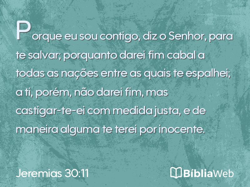 Jeremias 30:11 em imagem para compartilhar