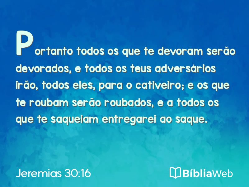 Jeremias 30:16 em imagem para compartilhar