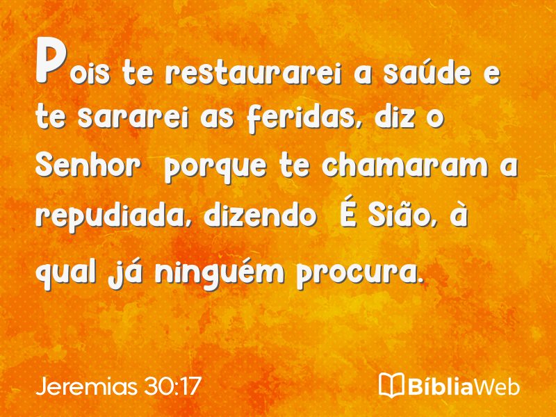 Jeremias 30:17 em imagem para compartilhar