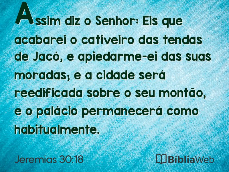Jeremias 30:18 em imagem para compartilhar