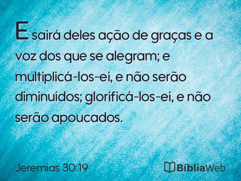 Jeremias 30:19 em imagem para compartilhar