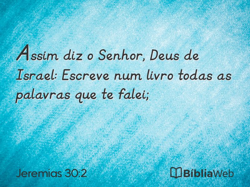 Jeremias 30:2 em imagem para compartilhar