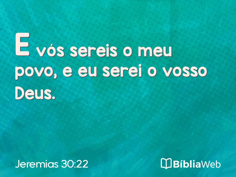 Jeremias 30:22 em imagem para compartilhar
